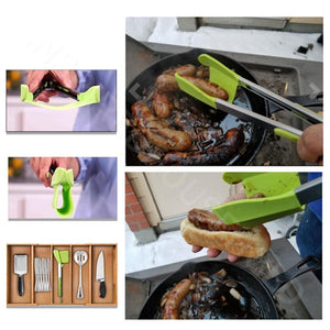 2 in 1 Kitchen Spatula and Tongs - 1 pair ( Large&Small）