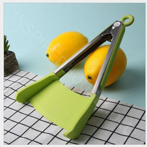 2 in 1 Kitchen Spatula and Tongs - 1 pair ( Large&Small）