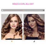 5 in 1 Curling Wand Set with 5 Interchangeable Hair Wand Ceramic Barrels and a Heat Protective Glove – Black